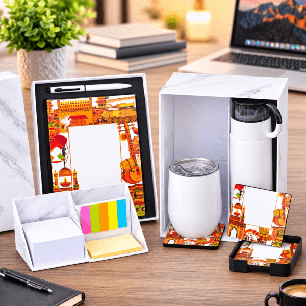 India White Marble 6-in-1 Employee Welcome Kit