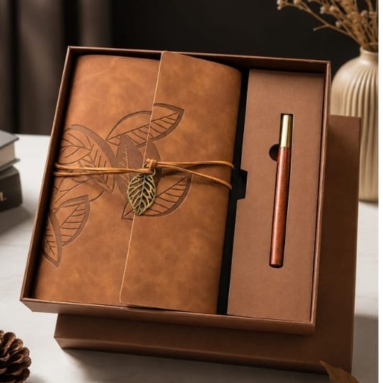 2 in 1 Ultra Premium Leaf's Gift Set Brown