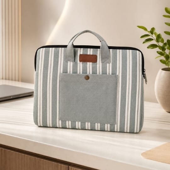 Teal Color Canvas Professional Bag